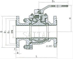 Q41F46/F3-10/16/25C、10P  ANSI:150Lb  300Lb結(jié)構(gòu)圖