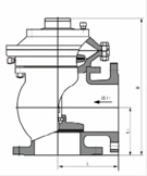 JM744X、JM644X膜片式液壓、氣動快開排泥閥結構圖