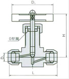 QJ-1A 氣動管路截止閥產品結構圖1