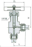 QJ-1B角式氣動管路截止閥產品結構圖2