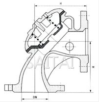 100A 角型定水位閥結構圖