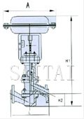 襯氟塑料氣動波紋管調(diào)節(jié)閥結(jié)構(gòu)圖1