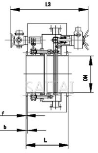 BYCZ949型電動(dòng)(圓形)封閉式眼鏡閥結(jié)構(gòu)圖2