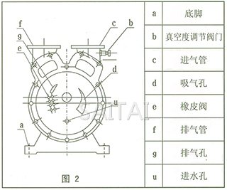 SZ系列水環式真空泵結構圖2