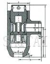 H63H-250/320焊接升降角式止回閥外形尺寸圖
